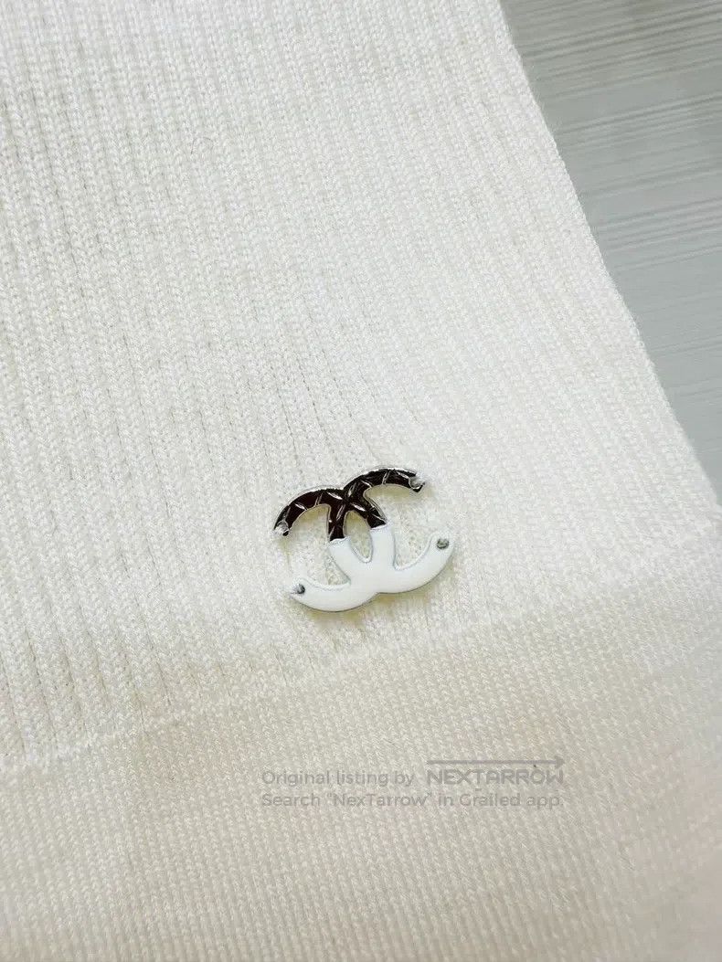 Chanel Chanel 25K bow knitted short sleeves Size XS / US 0-2 / IT 36-38 - 4 Thumbnail
