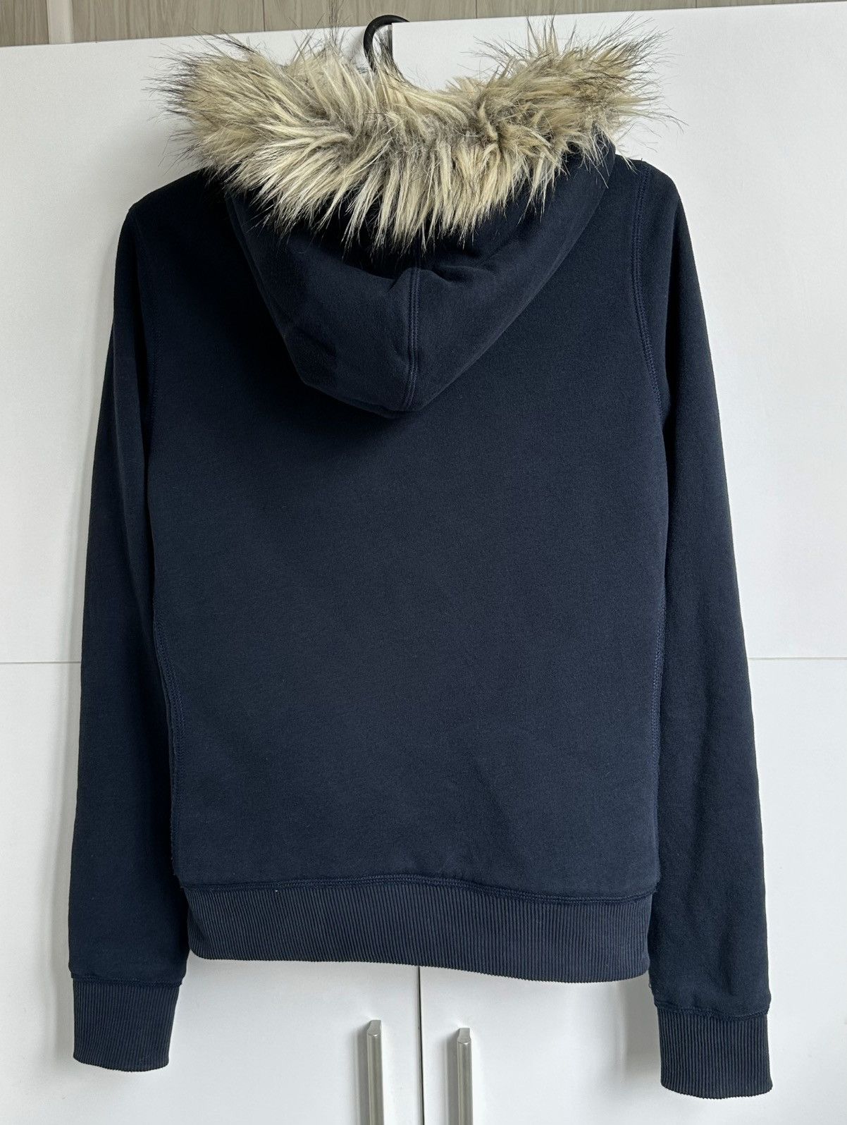 Abercrombie & Fitch Vintage Abercrombie & Fitch Faux Fur Lined Hoodie Blue Y2K Size L / US 10 / IT 46 - 7 Thumbnail