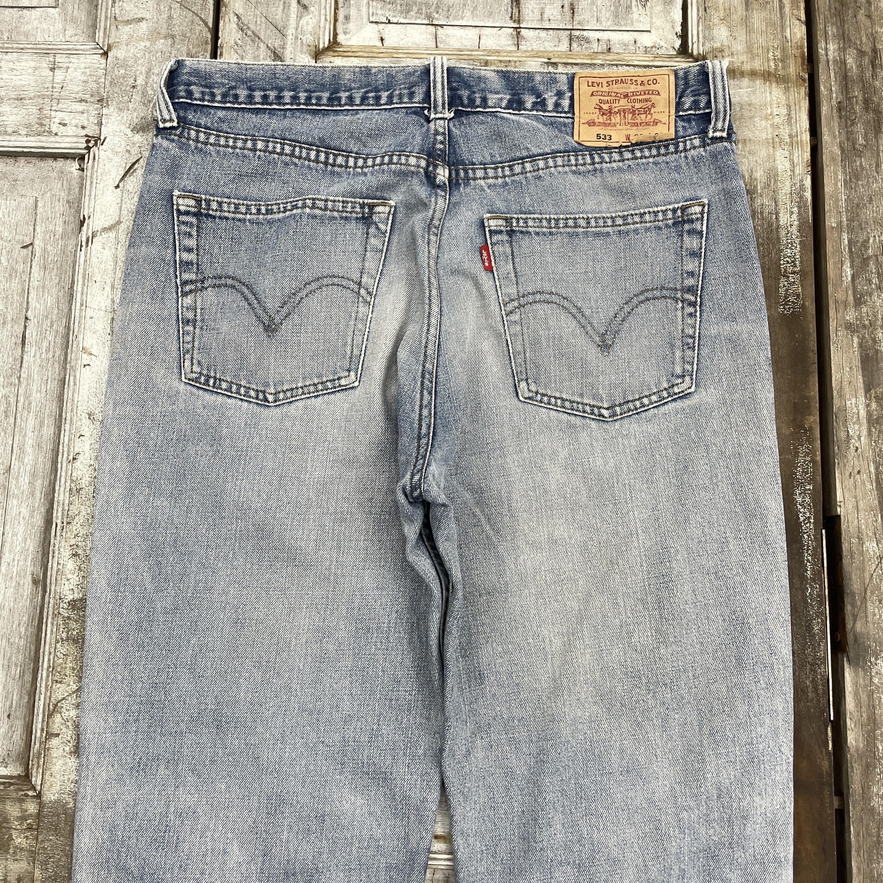 Levi's × Vintage Vintage Levi's 533 Faded Distressed Jeans -WC331 Size US 35 - 3 Thumbnail