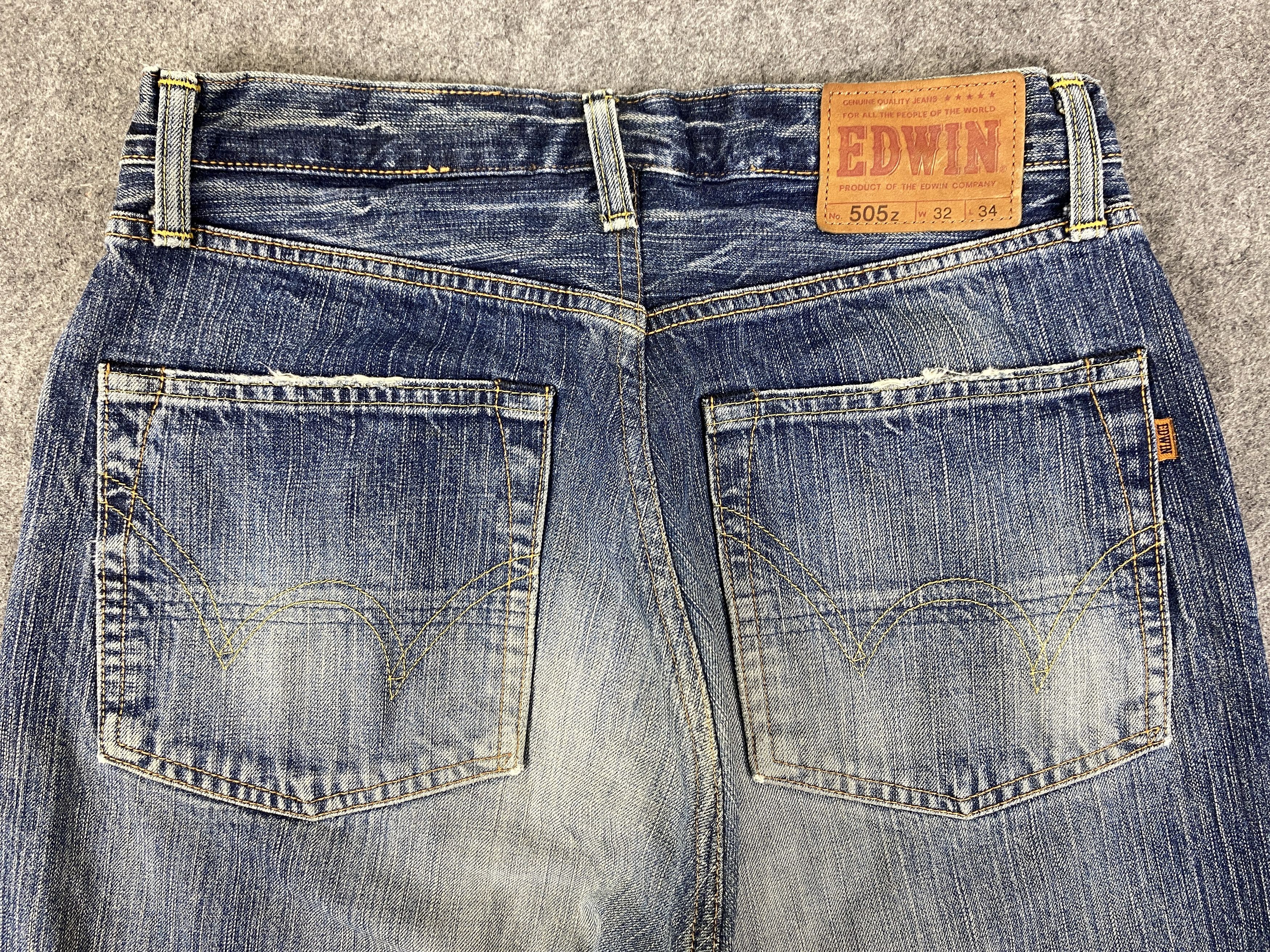 Edwin Vintage Edwin Selvedge Distressed Clawmark 30x32.5-JN3272 Size US 30 / EU 46 - 4 Thumbnail