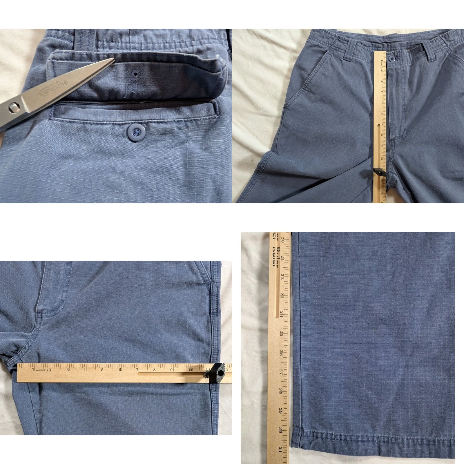 Vintage LL. Bean Ripstop Chino Pants Mens 30 Blue 100% Cotton Hiking Regular Fit Pants Size US 30 / EU 46 - 8 Thumbnail