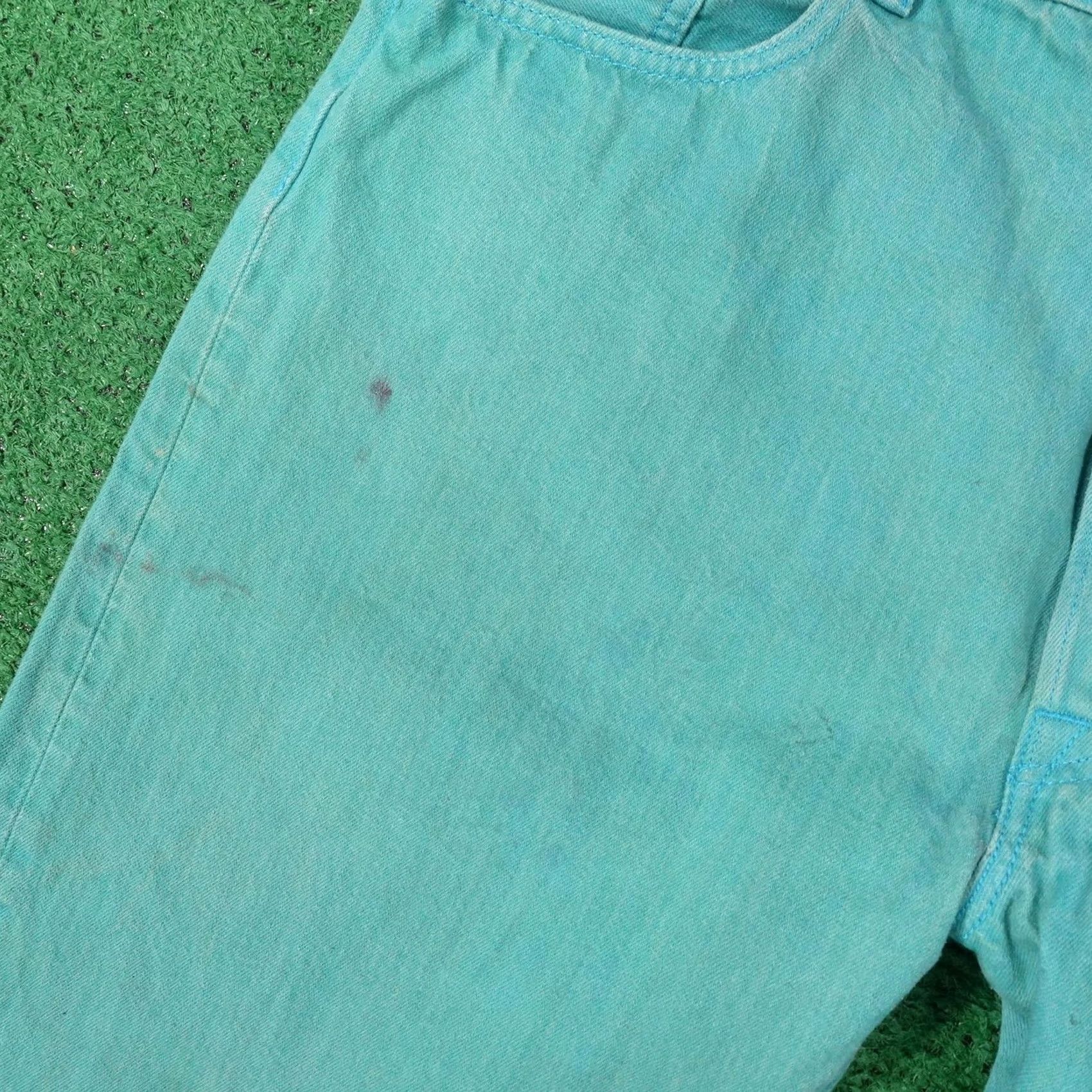 Levi's Levi's 501 Jeans Mens 39x27 Blue Teal Straight Classic Denim Button Fly Size US 39 - 3 Thumbnail