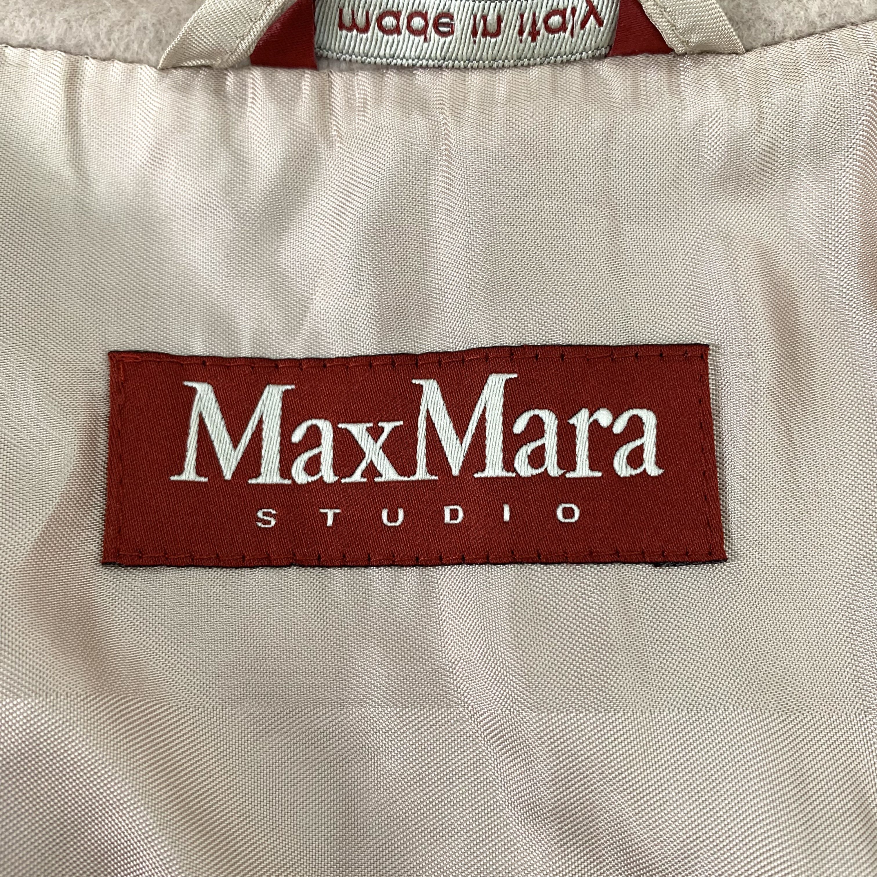 Max Mara Maxmara Beige Hooded Wool-Lined Cashmere Coat (Size S) Size S / US 4 / IT 40 - 4 Thumbnail