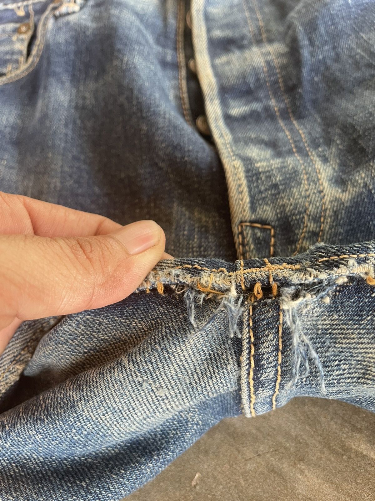 Warehouse & Co. Vintage Japanese Distressed Warehouse Denim Jeans Faded Wash Size US 32 / EU 48 - 10 Thumbnail