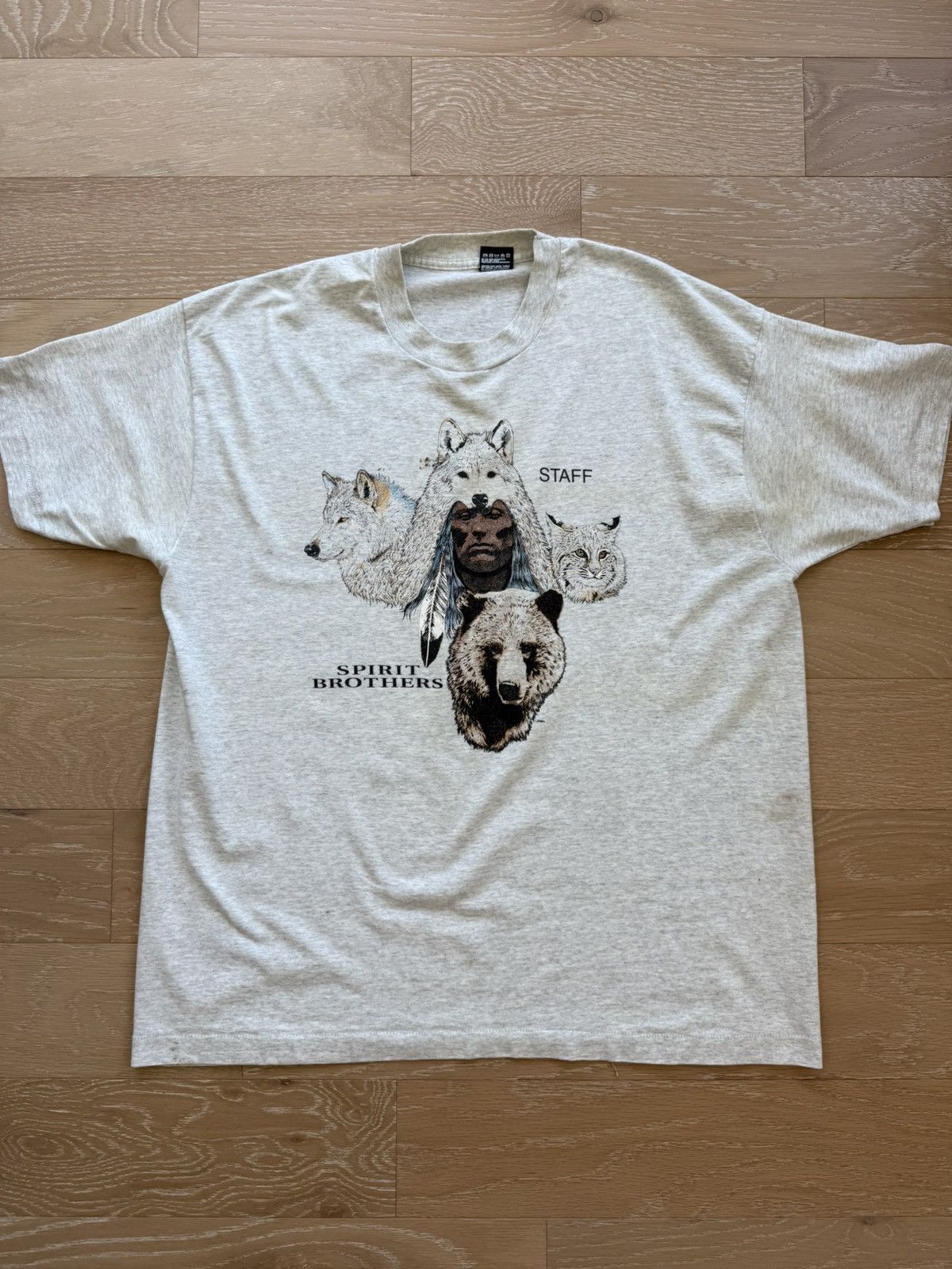 Other Vintage Spirit Brothers Bear Wolf Bobcat Native Shirt Size US XXL / EU 58 / 5 - 11 Thumbnail