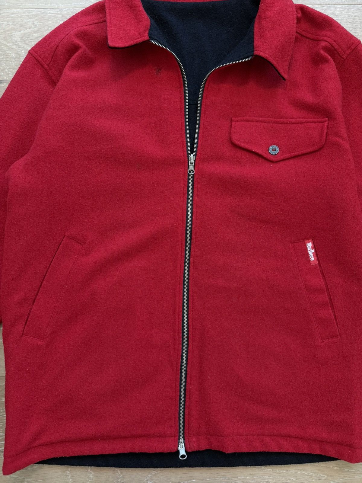Marlboro Reversible Marlboro Wool Zip Jacket Size US M / EU 48-50 / 2 - 6 Thumbnail