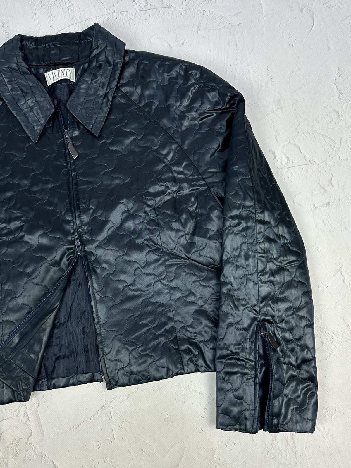 Vintage Vintage Zipper Quilted Jacket Size M / US 6-8 / IT 42-44 - 3 Thumbnail