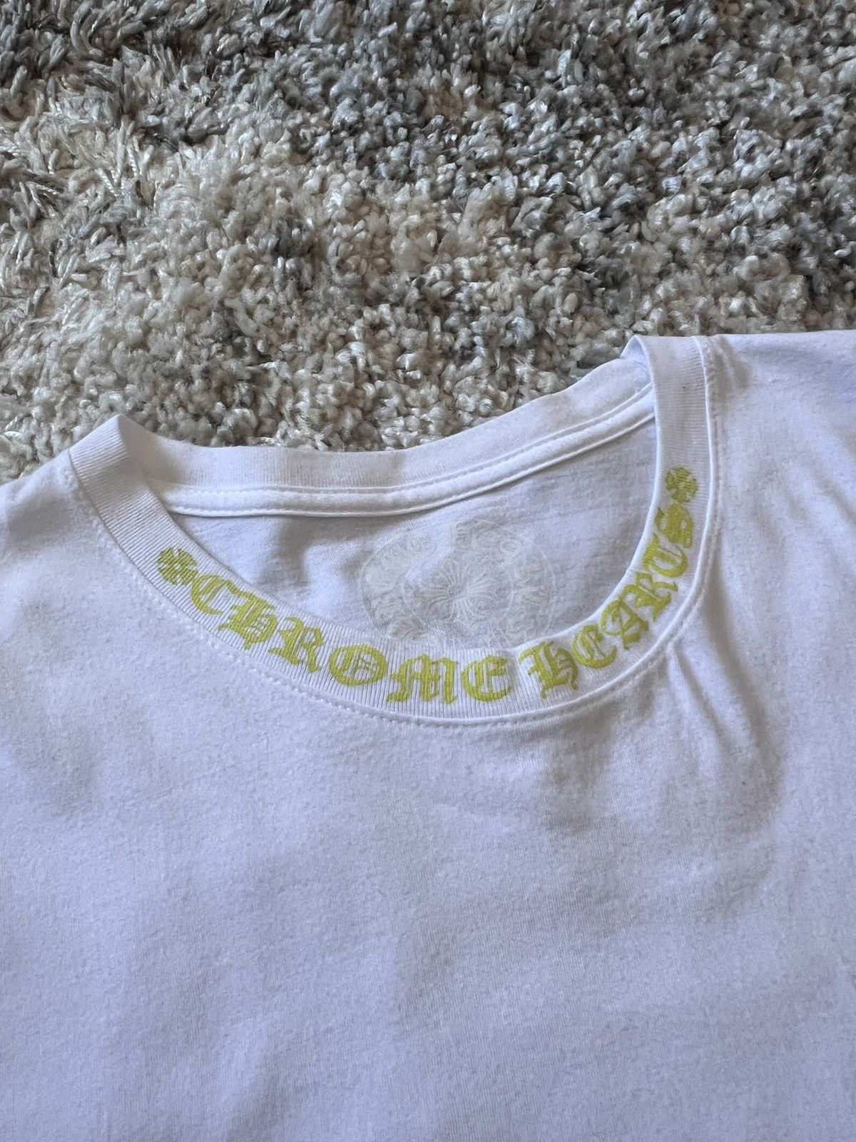 Chrome Hearts Chrome Hearts Neck Logo Longsleeve White Neon Size Large Size US L / EU 52-54 / 3 - 2 Thumbnail