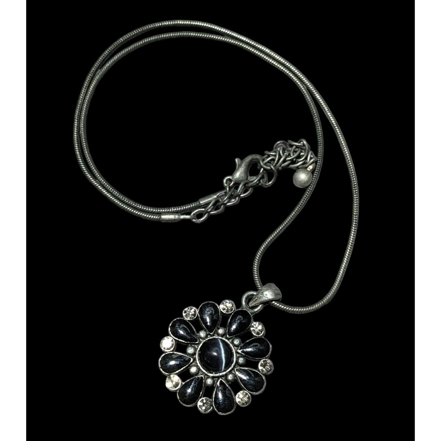 Other Gothic Floral Cateye Gem Pendant Necklace Size ONE SIZE - 1 Thumbnail