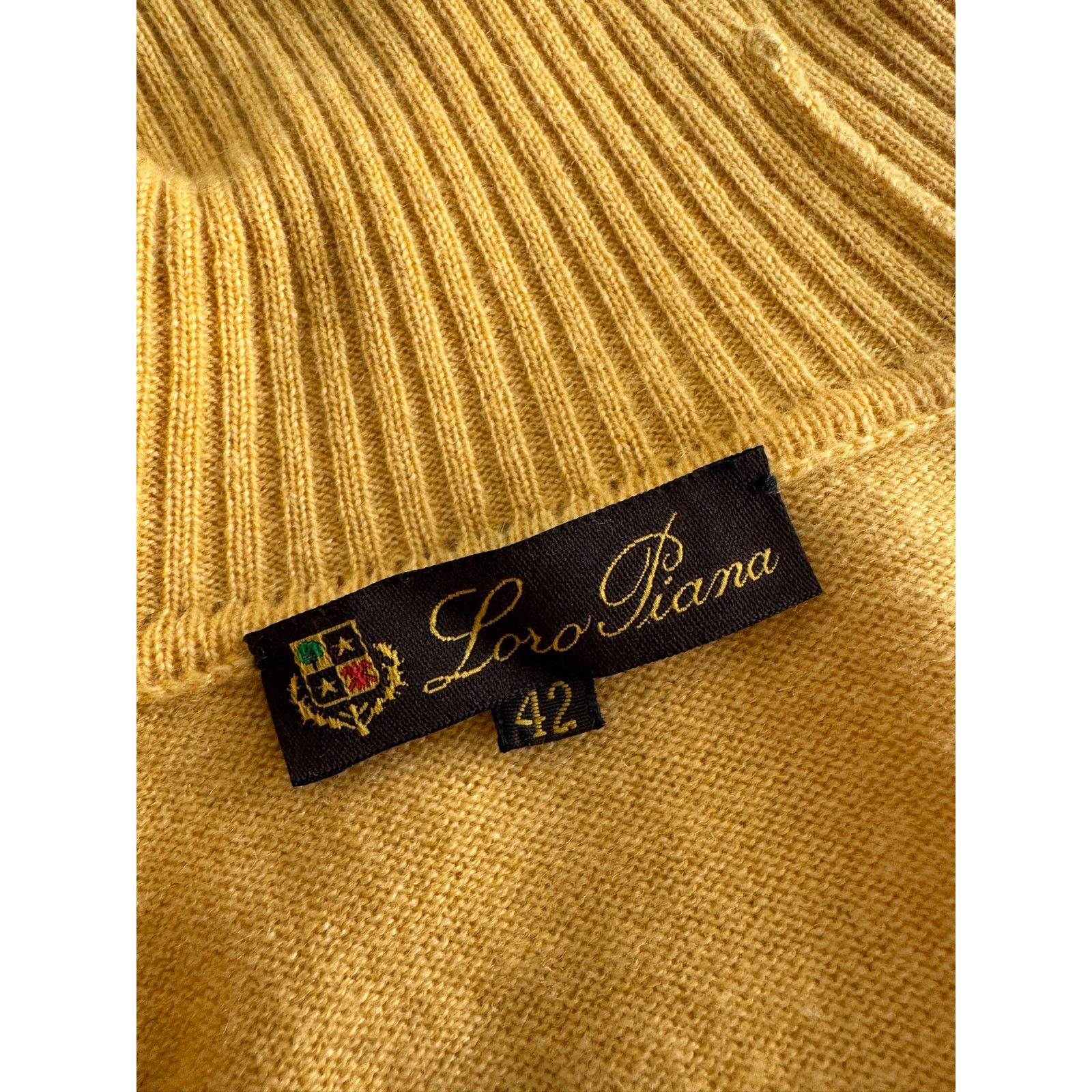 Loro Piana Loro Piana Cashmere Turtleneck Sweater Yellow Size M / US 6-8 / IT 42-44 - 5 Thumbnail