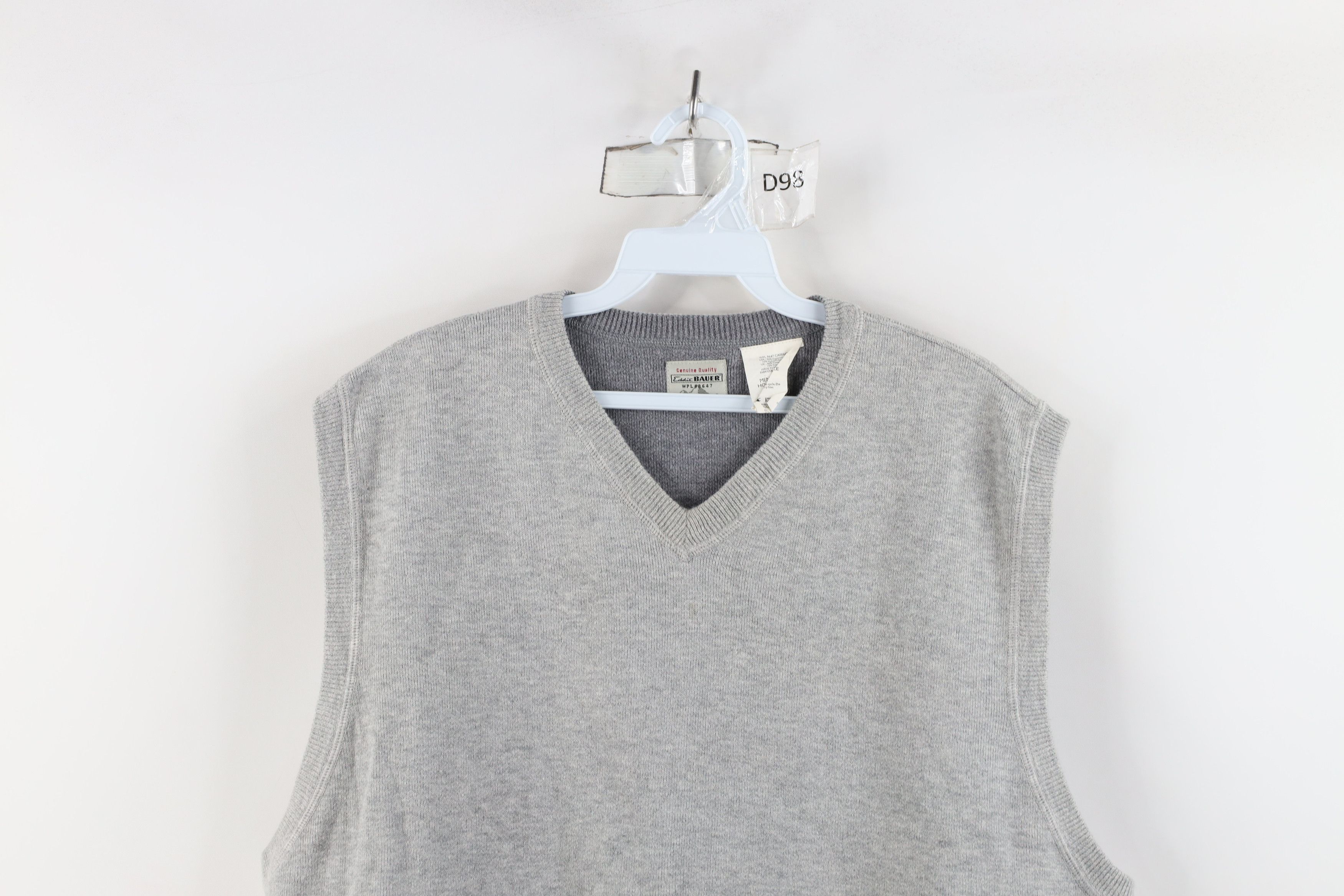 Eddie Bauer × Vintage Vintage Eddie Bauer Reversible Cotton Knit Sweater Vest Gray Size US XL / EU 56 / 4 - 2 Thumbnail