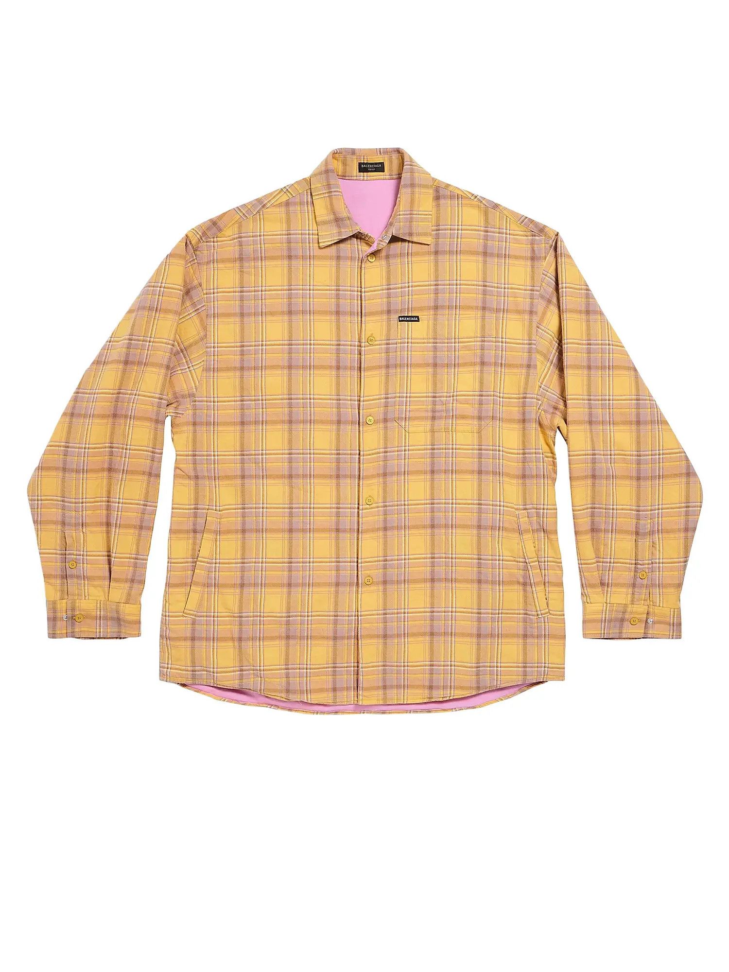 Balenciaga o1w1db10126 Lined Shirt Oversized in Multicolor Size US M / EU 48-50 / 2 - 1 Thumbnail