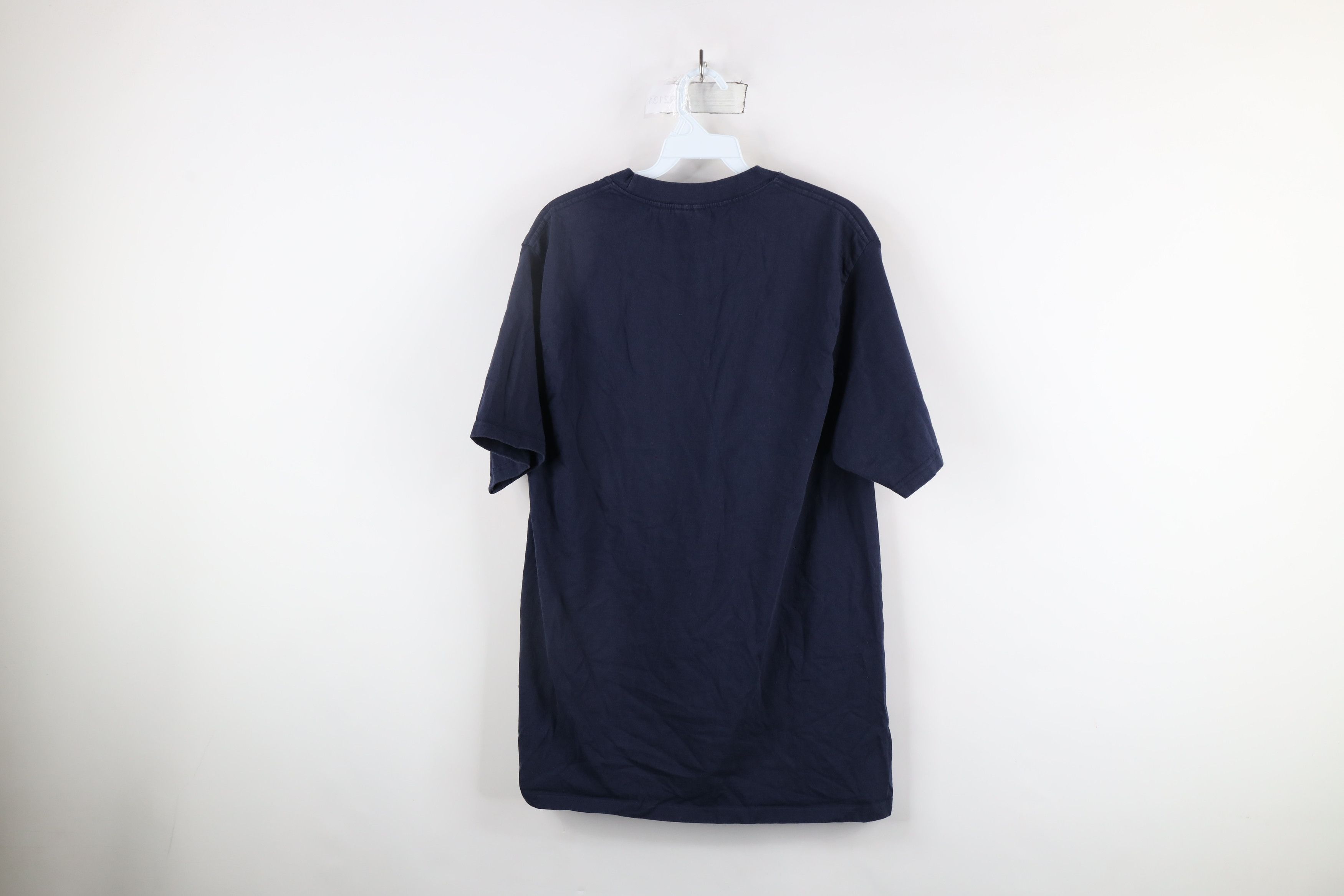 Vintage Vintage 90s Streetwear Heavyweight Cotton T-Shirt Navy Blue Size US XL / EU 56 / 4 - 6 Thumbnail