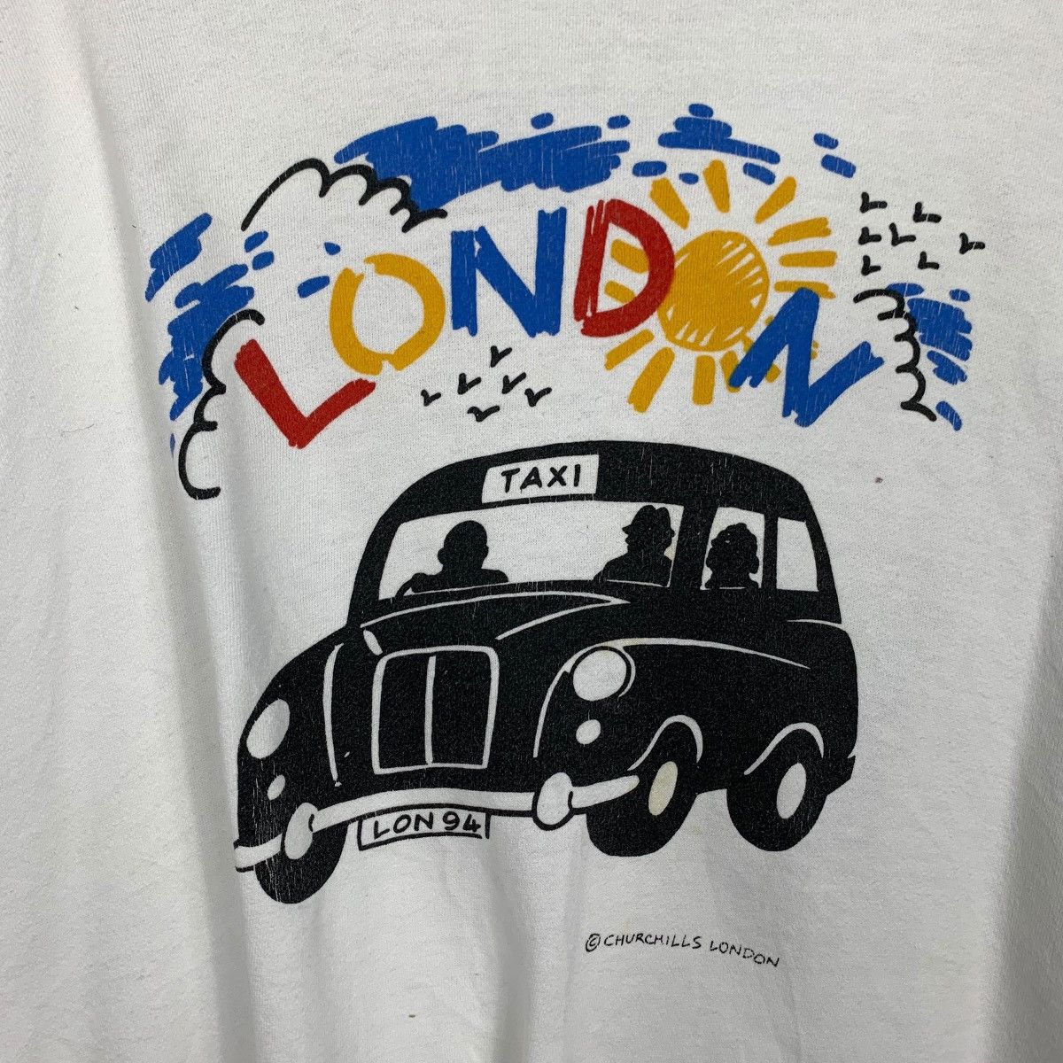 Vintage 94's LONDON Taxi by Church Hills London Sweatshirt #1755-C78 Size US XL / EU 56 / 4 - 7 Thumbnail