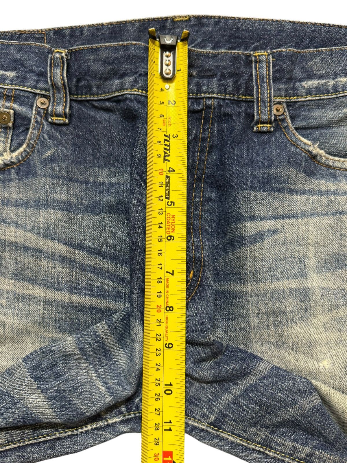 Uniqlo Vintage Y2K Japanese Uniqlo Faded Whisker Straight Wide Leg Size US 34 / EU 50 - 11 Thumbnail