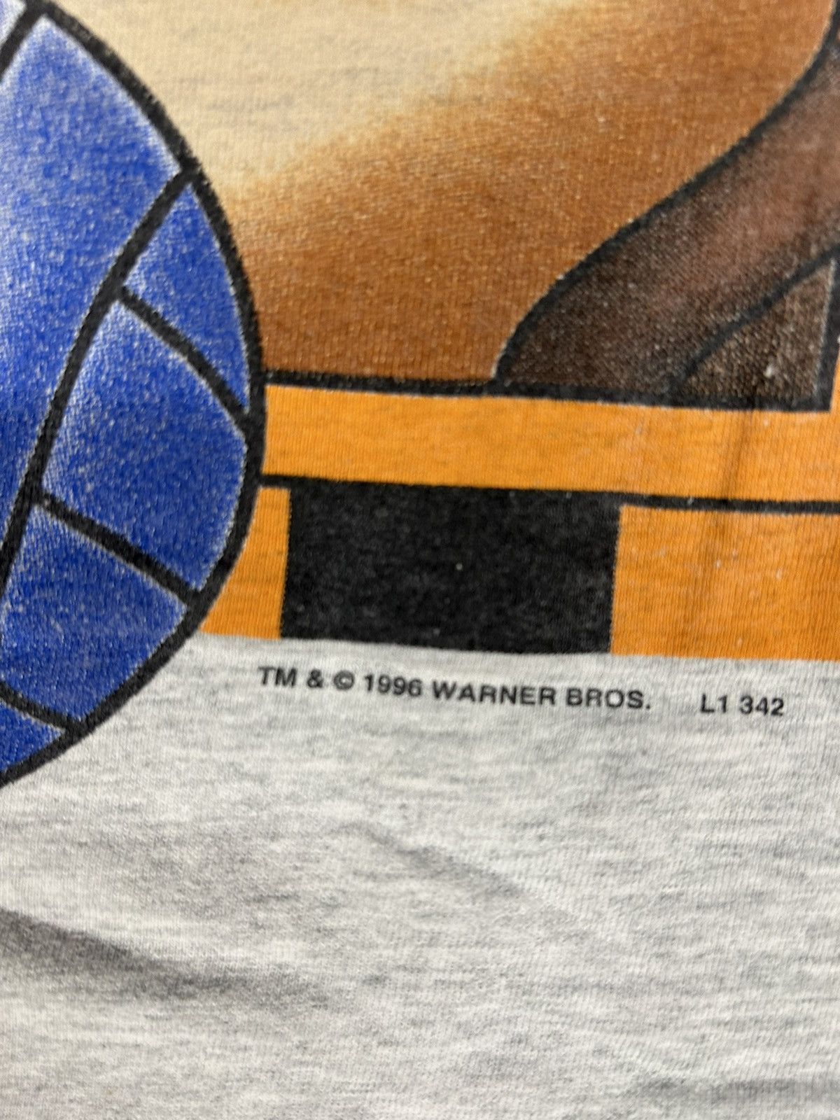 Warner Bros Crazy Vintage 90s Essential Grey Looney Tunes Tee Shirt Size US XL / EU 56 / 4 - 3 Thumbnail