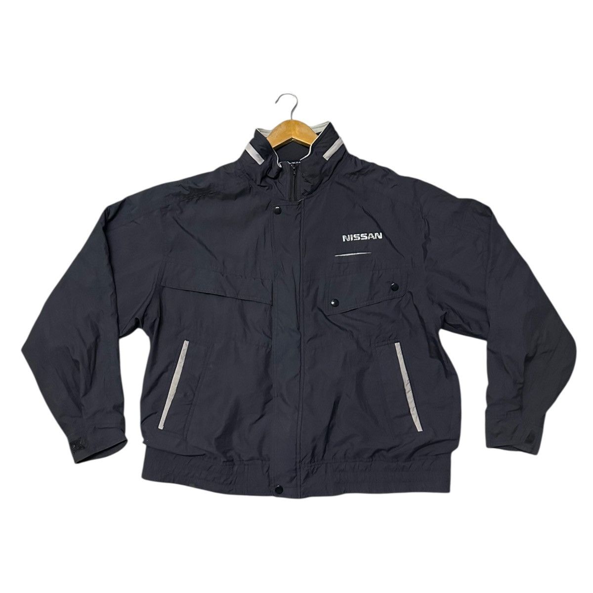 Nissan vintage 90s Nissan workwear windbreaker jacket Size US L / EU 52-54 / 3 - 5 Thumbnail