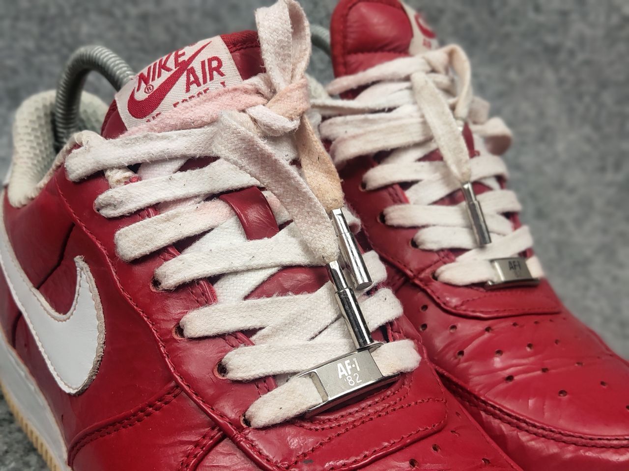 Nike Vintage Nike Air Force Slam Jam Varsity red Supreme sneakers Size US 7 / EU 40 - 23 Thumbnail