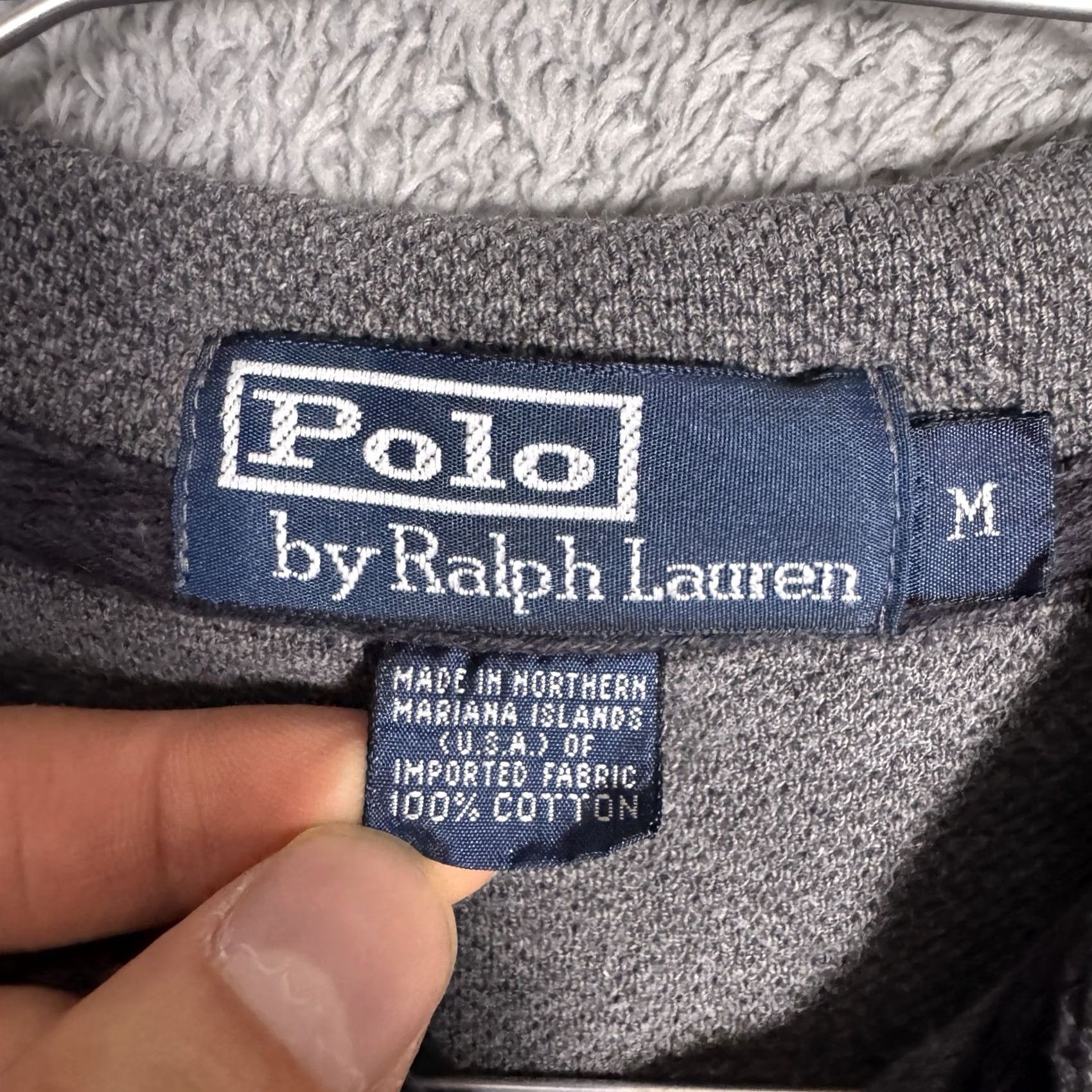 Polo Ralph Lauren VINTAGE Polo Ralph Lauren Shirt Mens M Gray Rugby 90s Sweater Pocket Knit Pullover Size US M / EU 48-50 / 2 - 5 Thumbnail