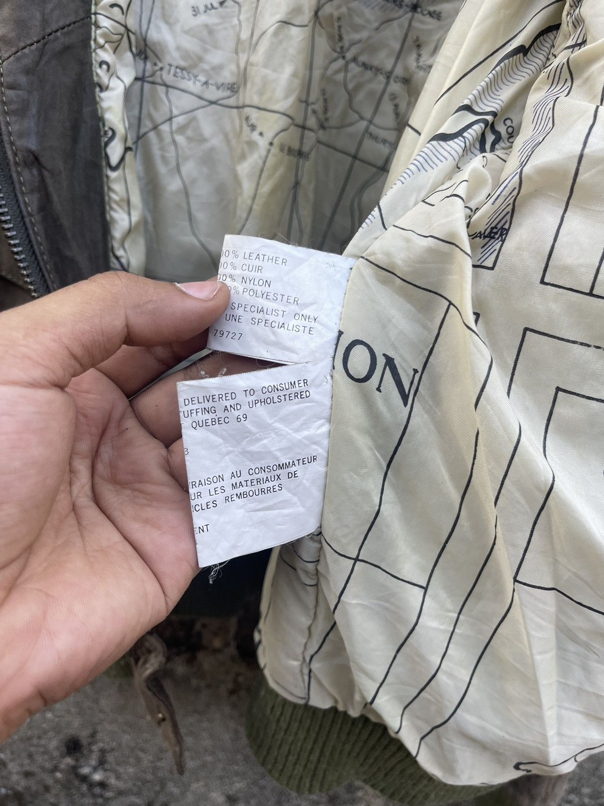 Pelle Pelle Vintage Pelle Cuir A-2 Leather Jacket Normandy Map Lining Size US L / EU 52-54 / 3 - 9 Thumbnail