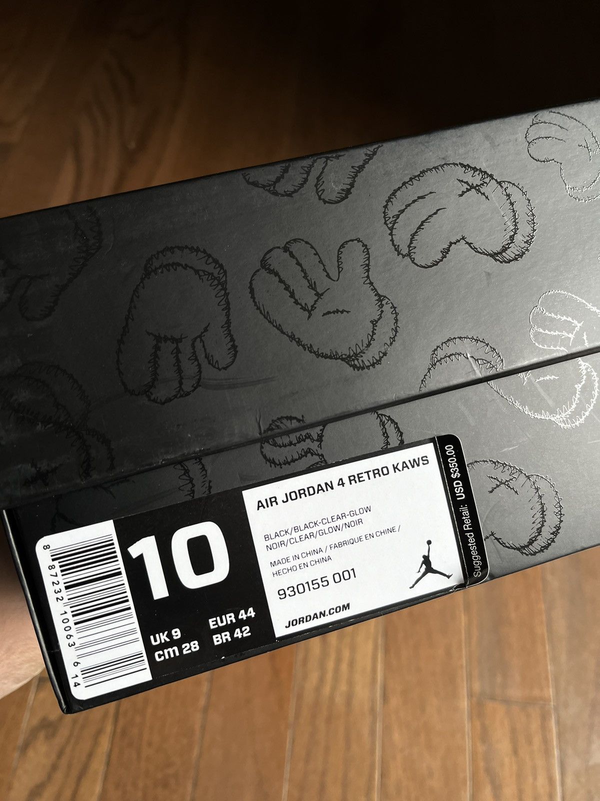 Jordan Brand KAWS 4s in black Size US 10 / EU 43 - 6 Thumbnail