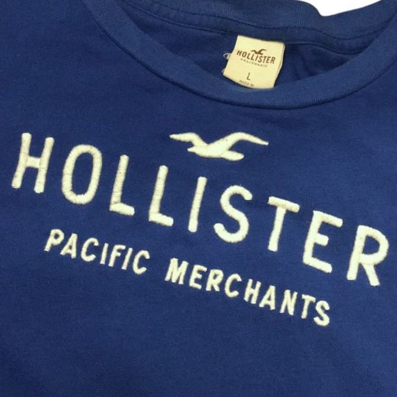 Hollister Y2K Hollister Long Sleeve Slim Fit Embroidered Blue Large Size L / US 10 / IT 46 - 3 Thumbnail