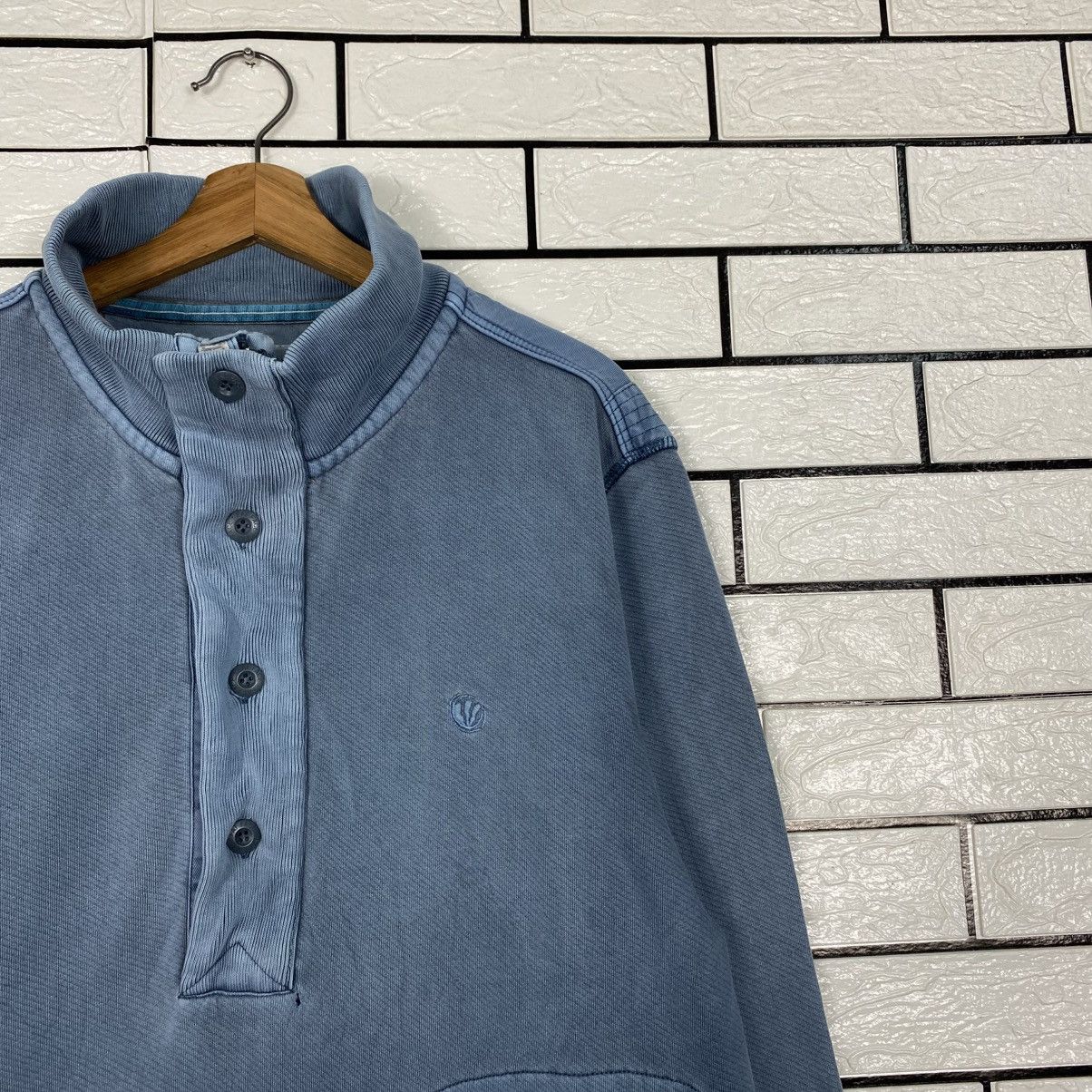 Japanese Brand Vintage Indigo Sweatshirt Half Button Fat Face Size US L / EU 52-54 / 3 - 7 Thumbnail
