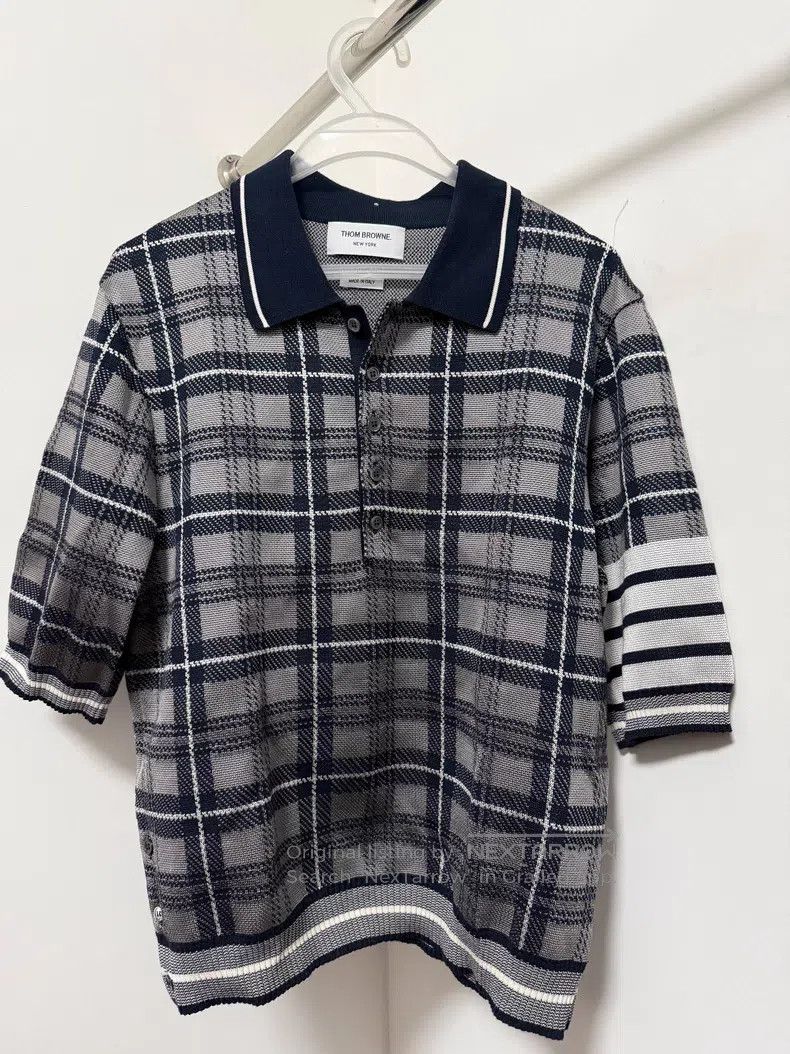 Thom Browne Thom Browne Plaid Long Sleeve Knit Sweater Size US L / EU 52-54 / 3 - 1 Thumbnail