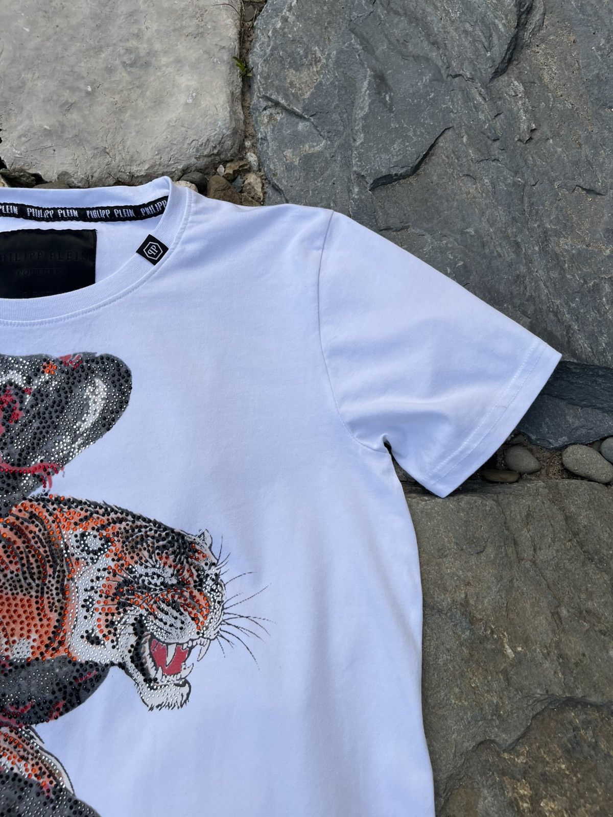 Designer × Philipp Plein Philipp Plein tiger snake cobra rhinestone t-shirt tee logo Size US L / EU 52-54 / 3 - 4 Thumbnail