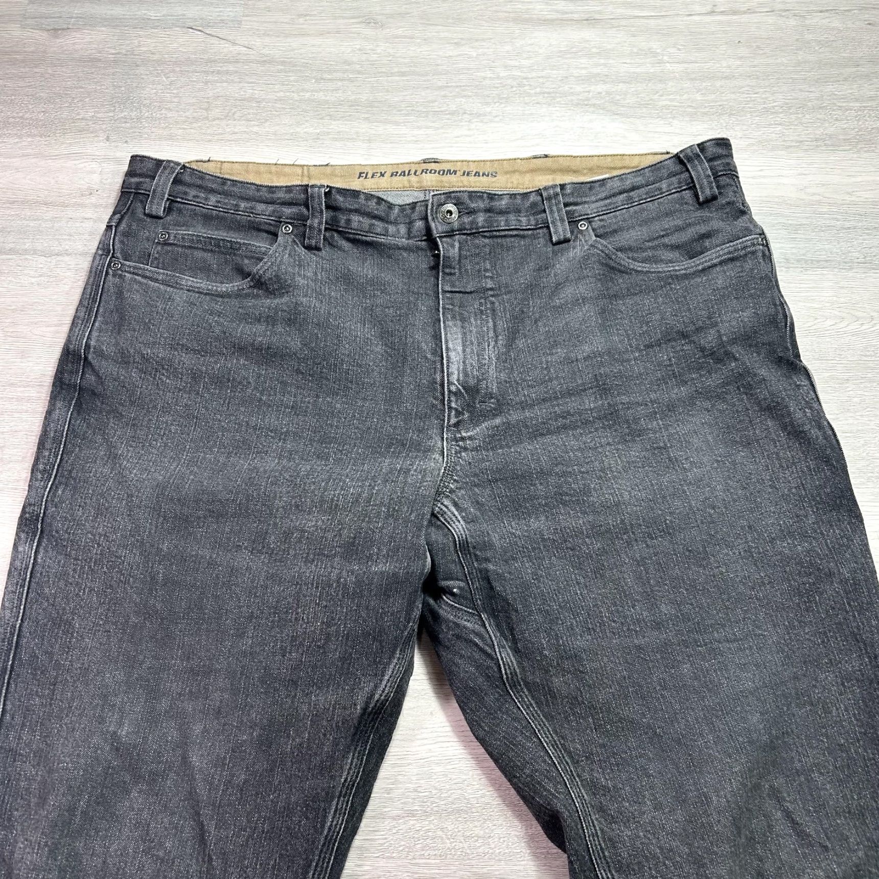 Duluth Trading Company Duluth Trading Co Duluth Flex Ballroom Jeans Mens 44x32 Gray Denim Work Pants Relaxed Fit Straight Jeans Size US 44 / EU 60 - 3 Thumbnail