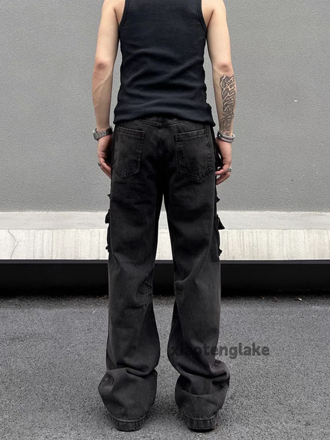 Jean × Vintage washed faded cleanfit utility loose baggy cargo pants Size US 30 / EU 46 - 2 Thumbnail