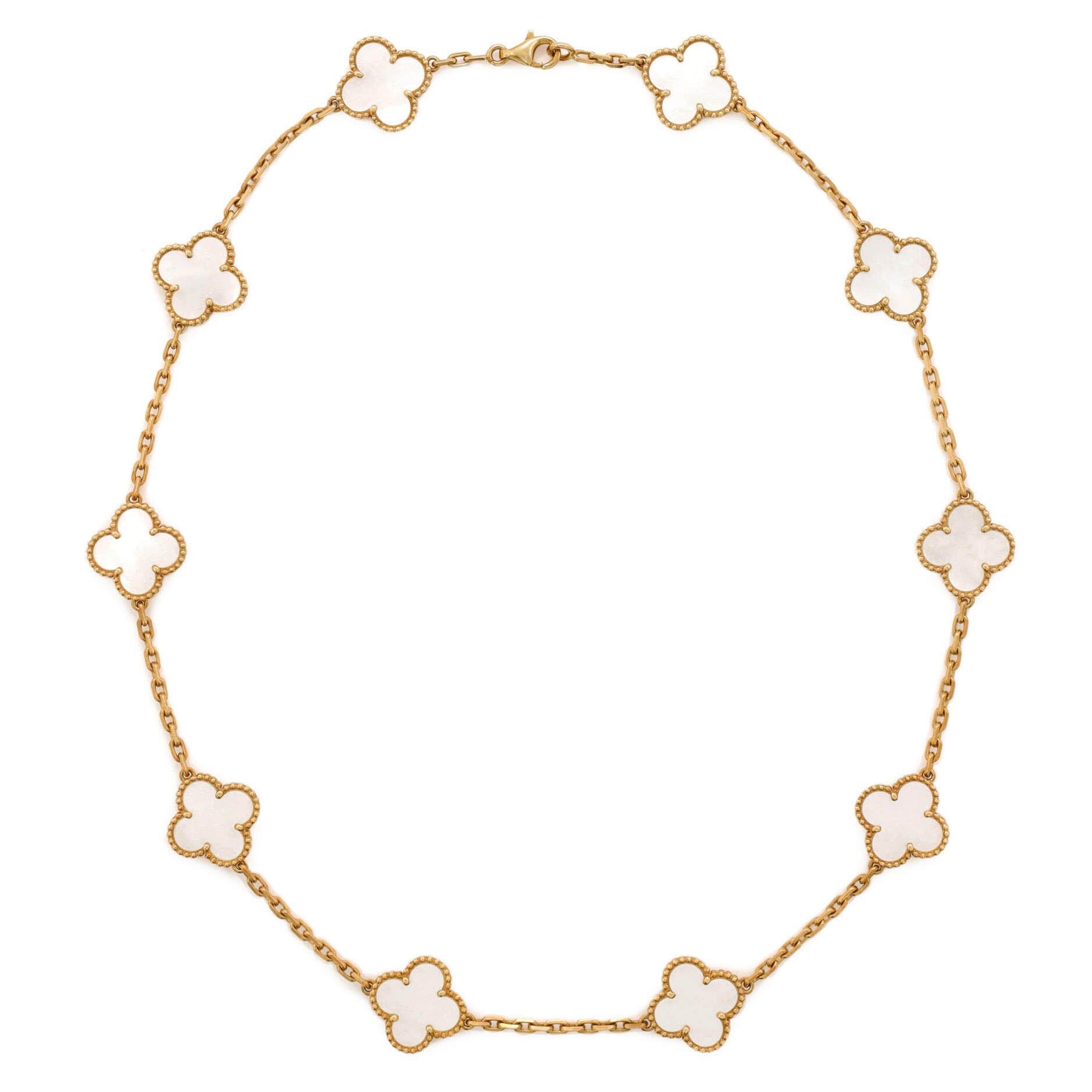 Van Cleef & Arpels Vintage Alhambra 10 Motifs Necklace Size ONE SIZE - 1 Thumbnail