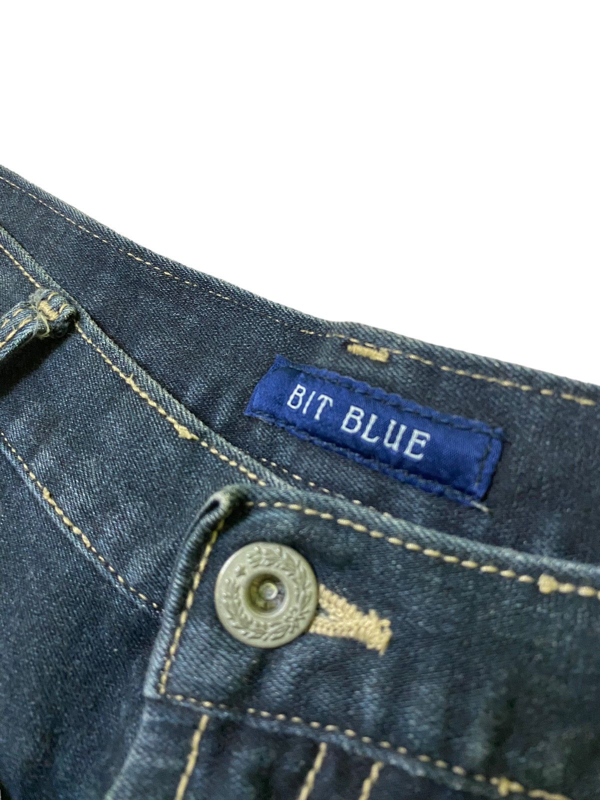 Japanese Brand Bit Blue Double Waist Camo style Baggy Denim Size US 32 / EU 48 - 9 Thumbnail