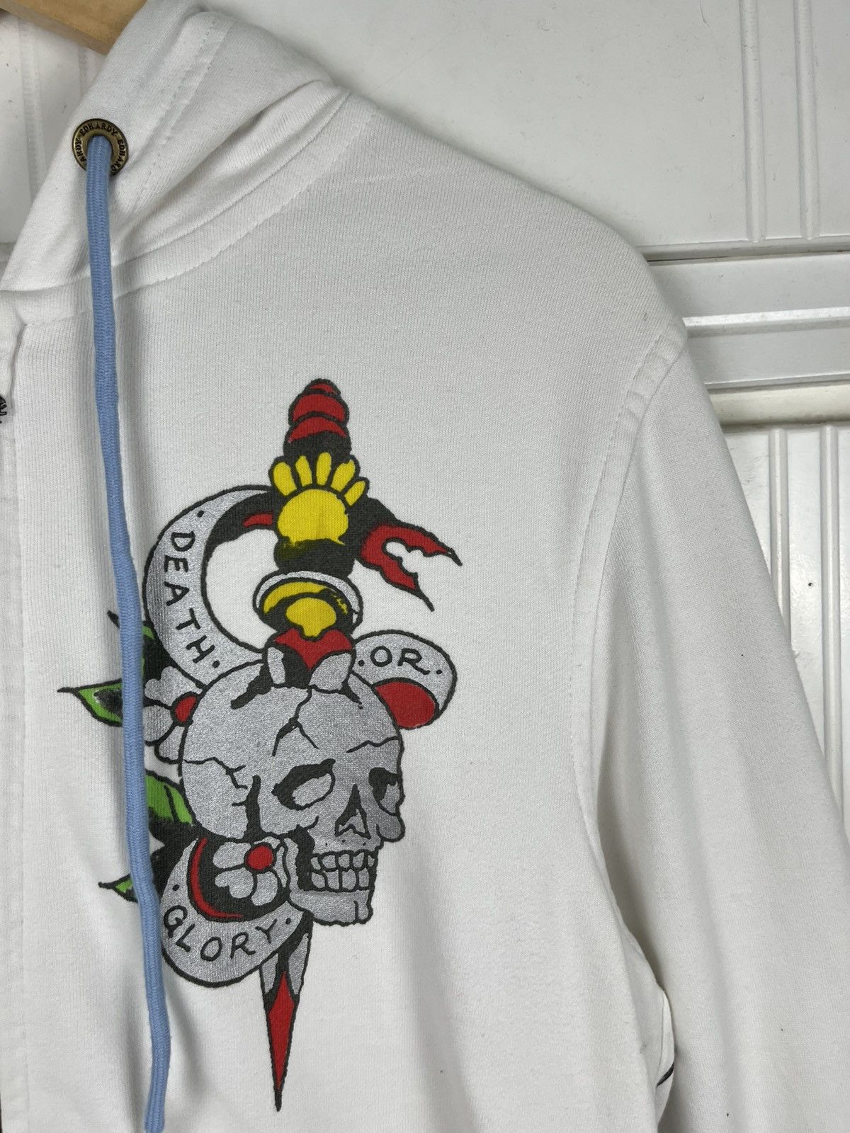 Ed Hardy × Vintage Vtg Ed Hardy Hoodie Zip Up Size US S / EU 44-46 / 1 - 9 Thumbnail