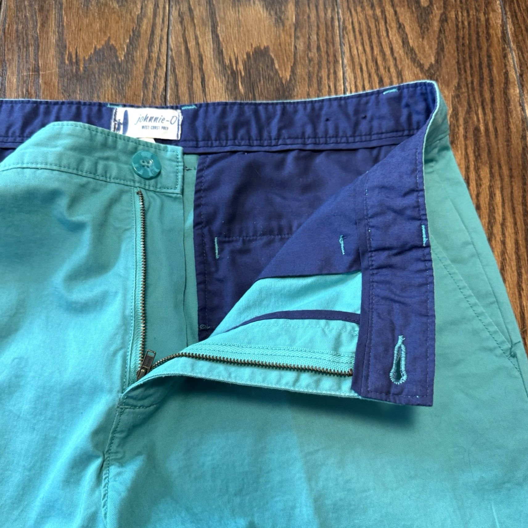 johnnie-O Johnnie-O Casual Chino Pants Men's 34x34 Teal Size US 34 / EU 50 - 5 Thumbnail
