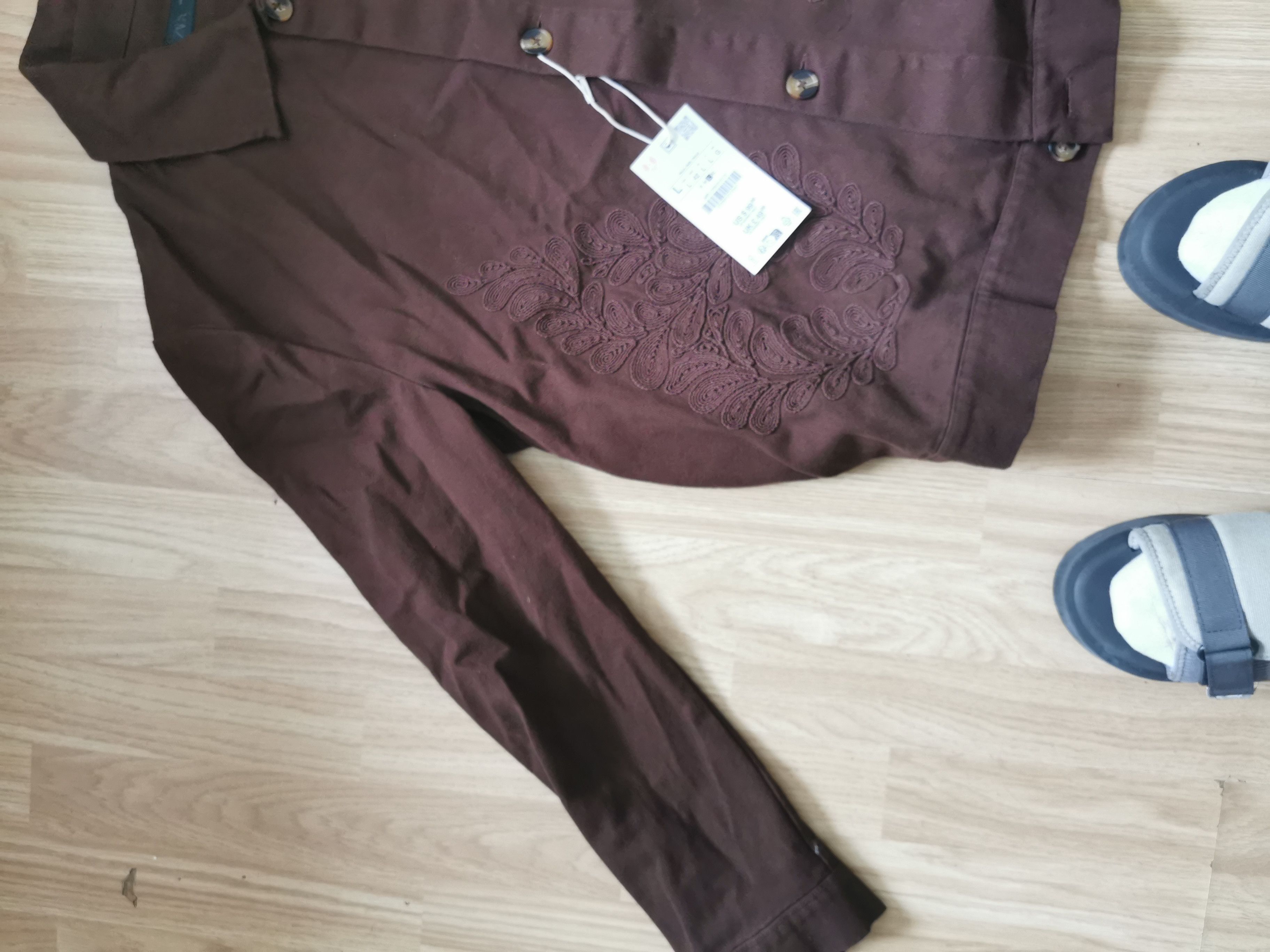 Zara Zara relaxed shirt size L, side hip pockets Size US L / EU 52-54 / 3 - 10 Thumbnail