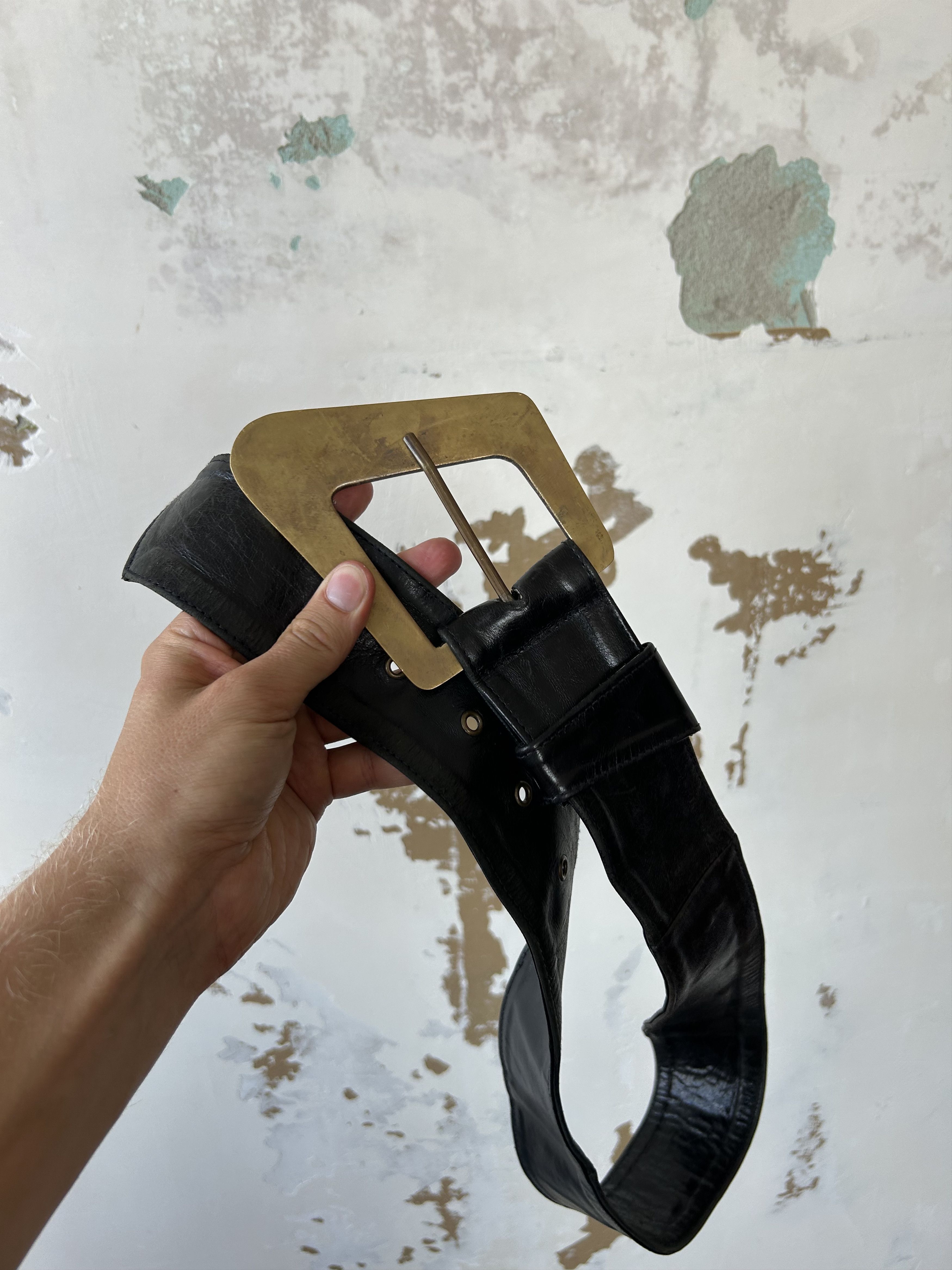Vintage Vintage leather belt Size ONE SIZE - 3 Thumbnail