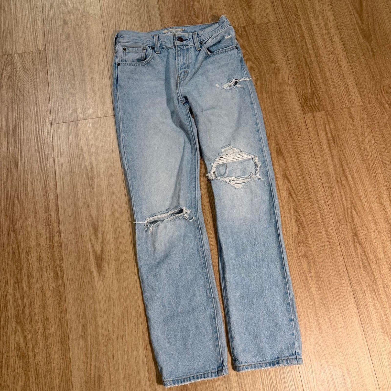 Levi's Levis middy straight distressed denim Size 25" / US 0 / IT 36 - 1 Thumbnail
