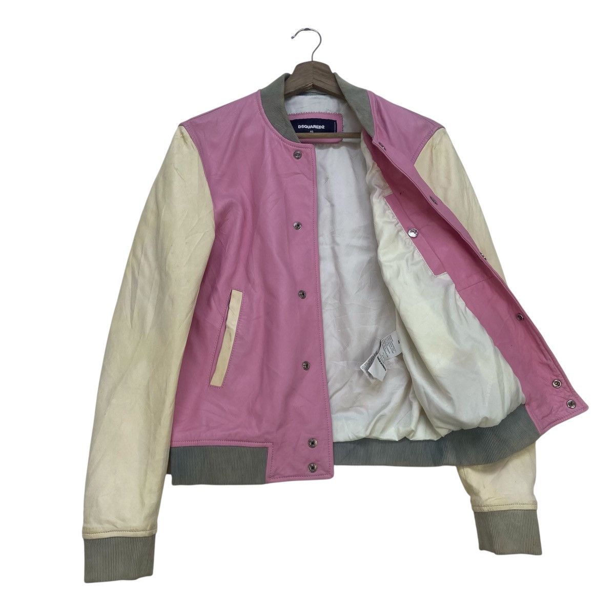 Dolce & Gabbana Dolce & Gabbana Ovine Leather Sheepskin Varsity Jacket Size S / US 4 / IT 40 - 2 Thumbnail