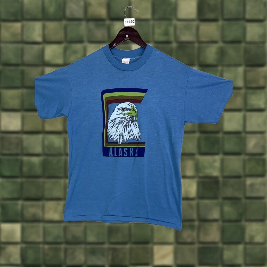 Vintage Vintage Sport T By Stedman Alaska Blue Graphic Single Stitch USA Made Shirt Lrg Size US L / EU 52-54 / 3 - 1 Thumbnail