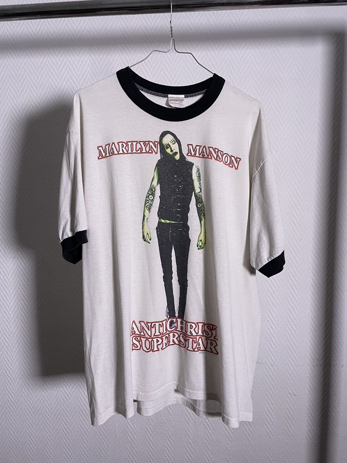 image of Band Tees x Marilyn Manson 1996 Marilyn Manson Antichrist Superstar Winterland Tee XL in White