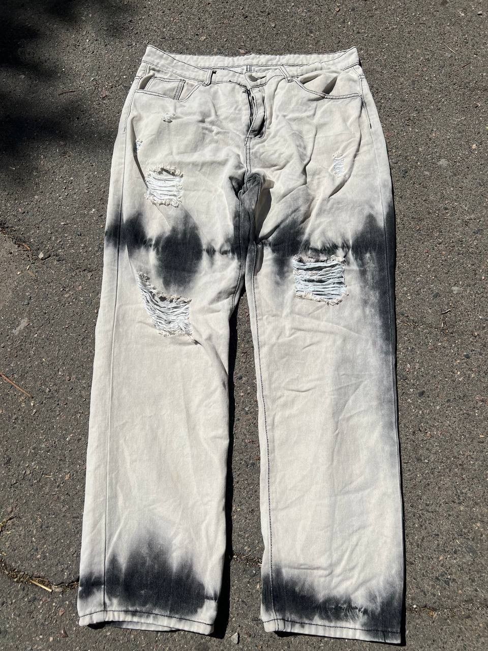 Vintage Vintage tie dye avant garde baggy jeans Size 28" / US 6 / IT 42 - 1 Thumbnail