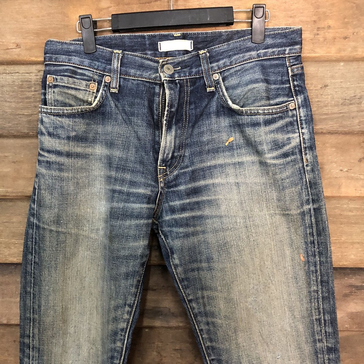 Uniqlo Uniqlo UJ faded Blue ripped distressed Denim Pants #7307 Size US 30 / EU 46 - 6 Thumbnail