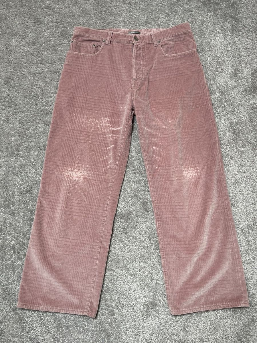 Dior SAMPLE Christian Dior Couture Velvet Pink Cropped Pants Size US 31 - 3 Thumbnail