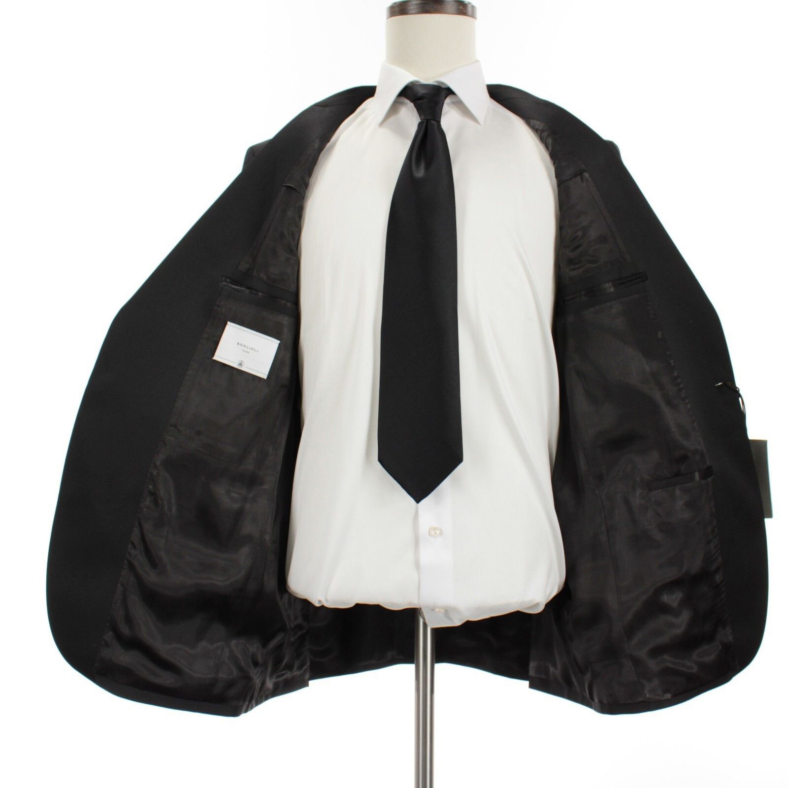 Boglioli Boglioli NWT Wool Two Piece Tuxedo Satin Peak Lapel Size 56R Size 46R - 9 Thumbnail