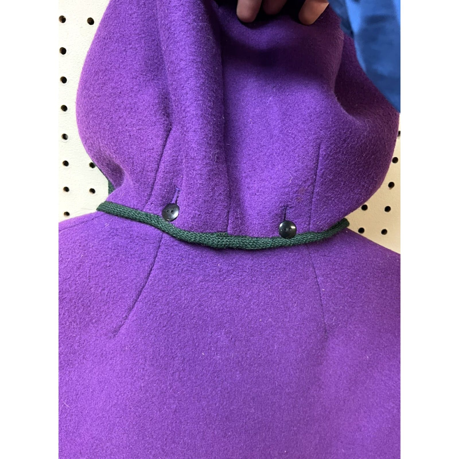 Vintage VINTAGE Bavaria Loden West Germany Purple Wool Coat Hooded Women Size 9 Plus Winter Long Size M / US 6-8 / IT 42-44 - 5 Thumbnail