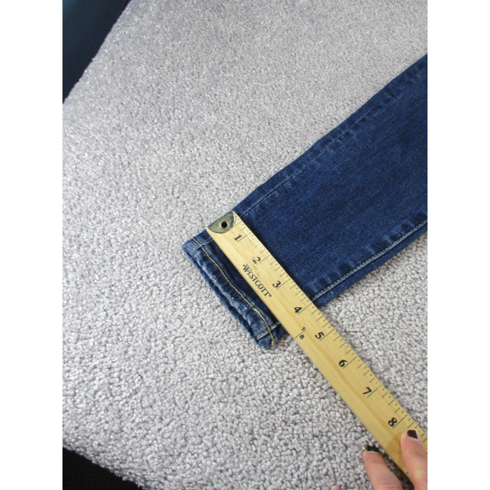 American Eagle Outfitters VINTAGE American Eagle Jeggings Womens 0 Petite Dark Wash Denim Distressed Low Rise NEW Size 25" / US 0 / IT 36 - 5 Thumbnail