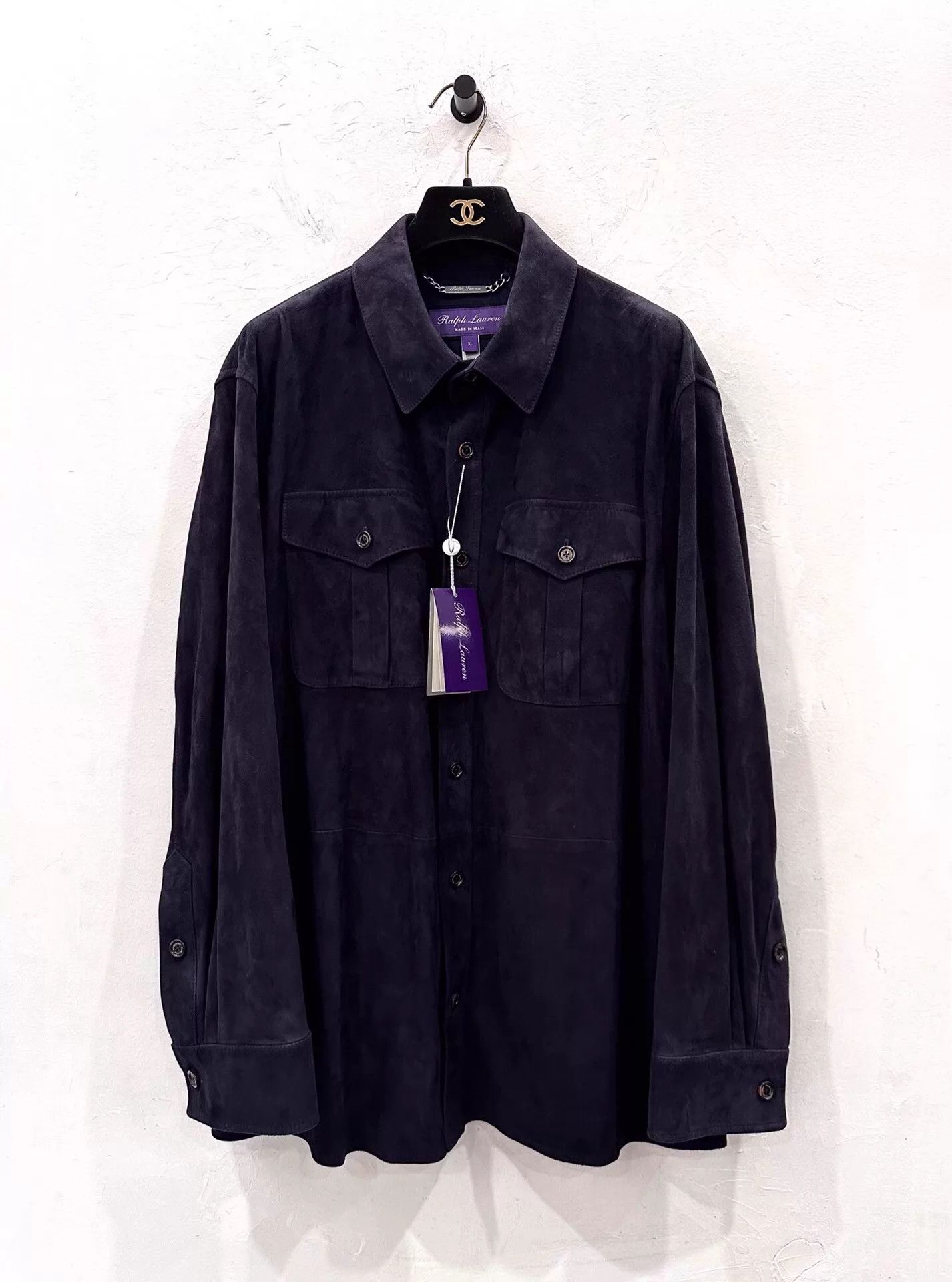 Polo Ralph Lauren Ralph Lauren Purple Men's Deep Navy Cashmere Suede XL Jacket Size US XL / EU 56 / 4 - 1 Thumbnail