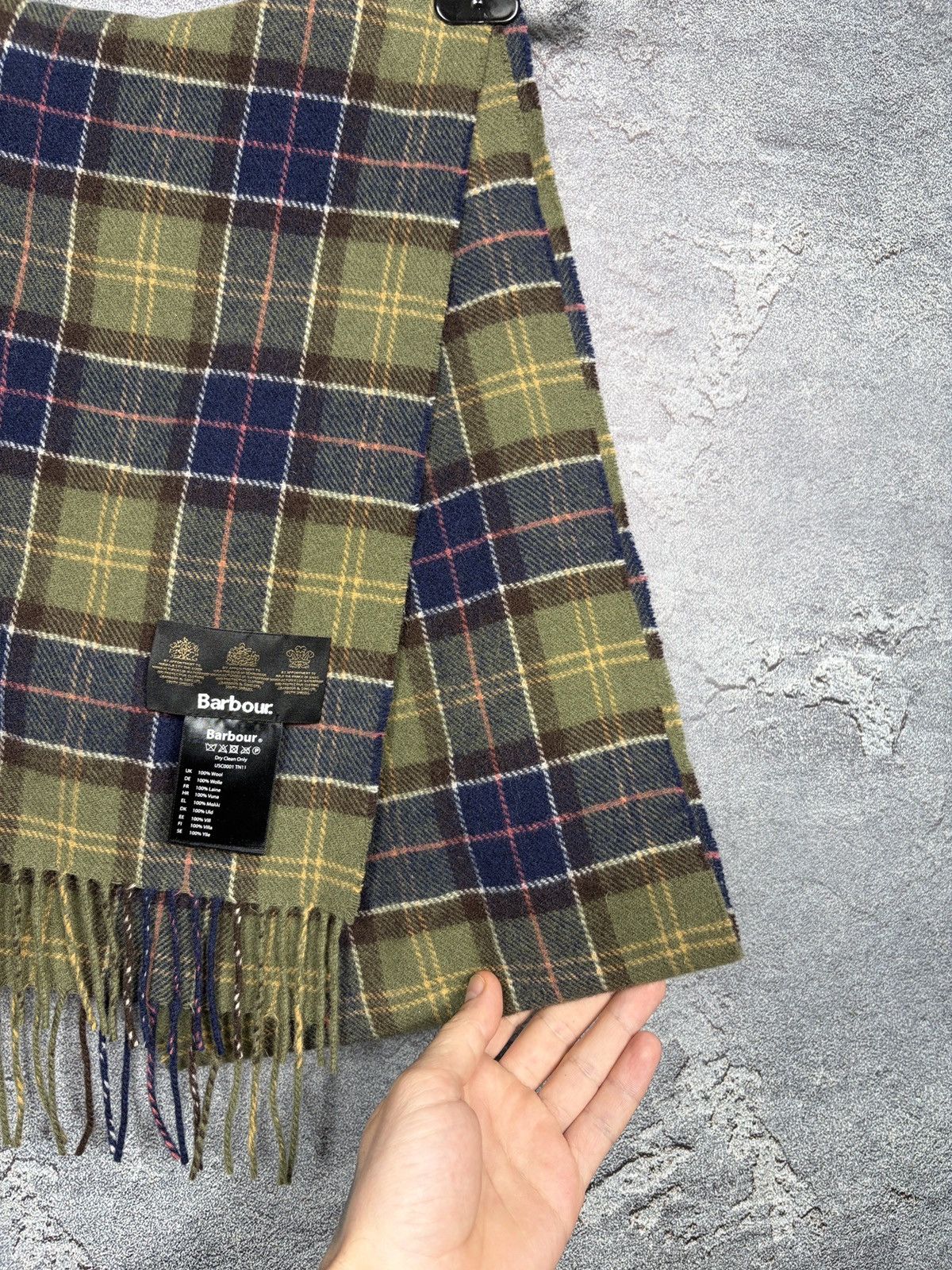 Barbour Vintage Barbour 100% Woll Checkered Scarf Size ONE SIZE - 5 Thumbnail