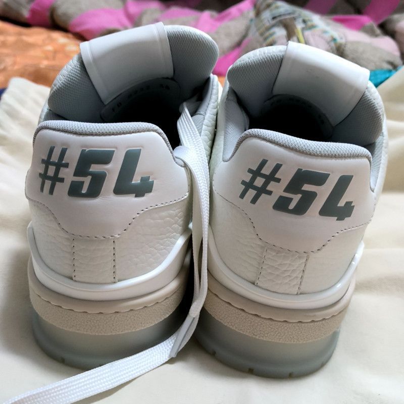 Louis Vuitton Louis Vuitton White Cement Low-Top Sneakers -2508 Size US 7.5 / EU 40-41 - 3 Thumbnail